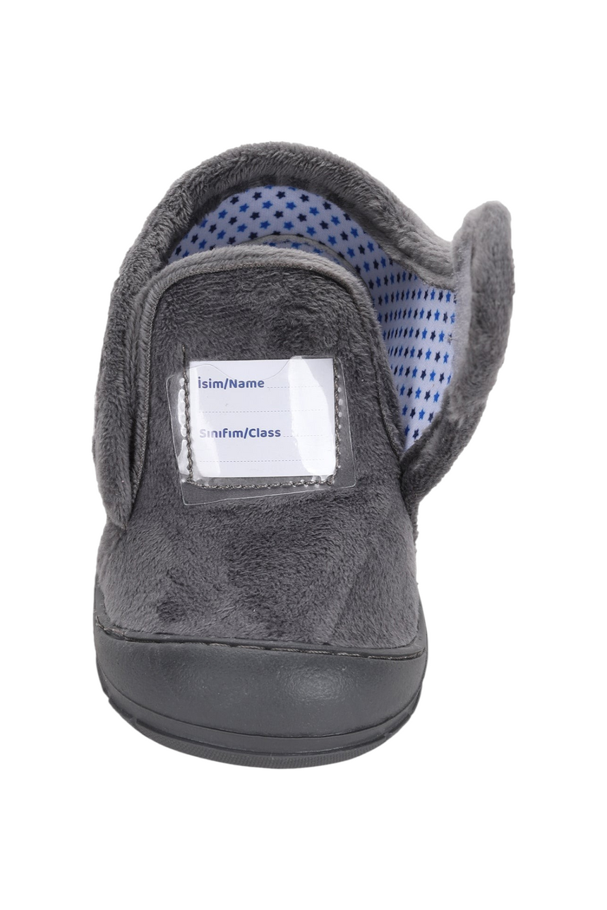 Sporline Vicco füme renkli, isim etiketli, yumuşak dokulu, darbe emici tabanlı unisex çocuk ev pandufu