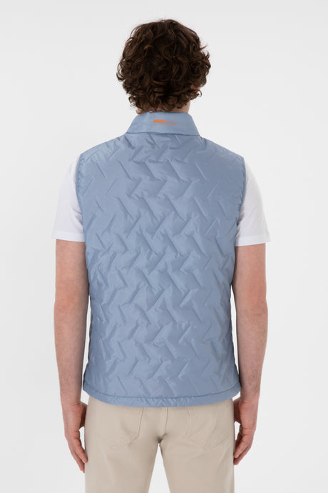 US POLO ASSN ERKEK DOKUMA YELEK 2101028 - Mavi