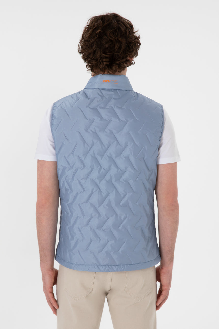 US POLO ASSN ERKEK DOKUMA YELEK 2101028 - Mavi