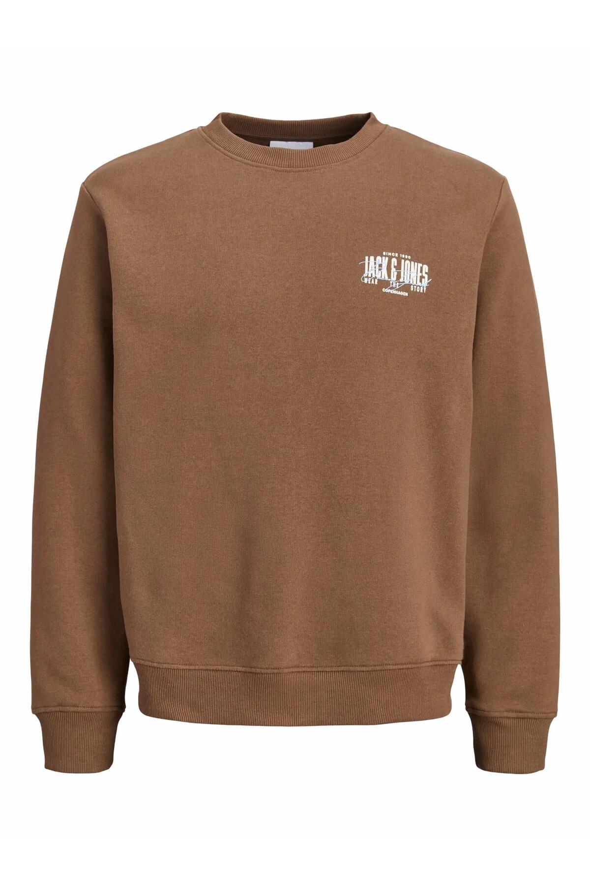 Jack & Jones Aero Erkek Sweatshirt 12298492 - Kahverengi