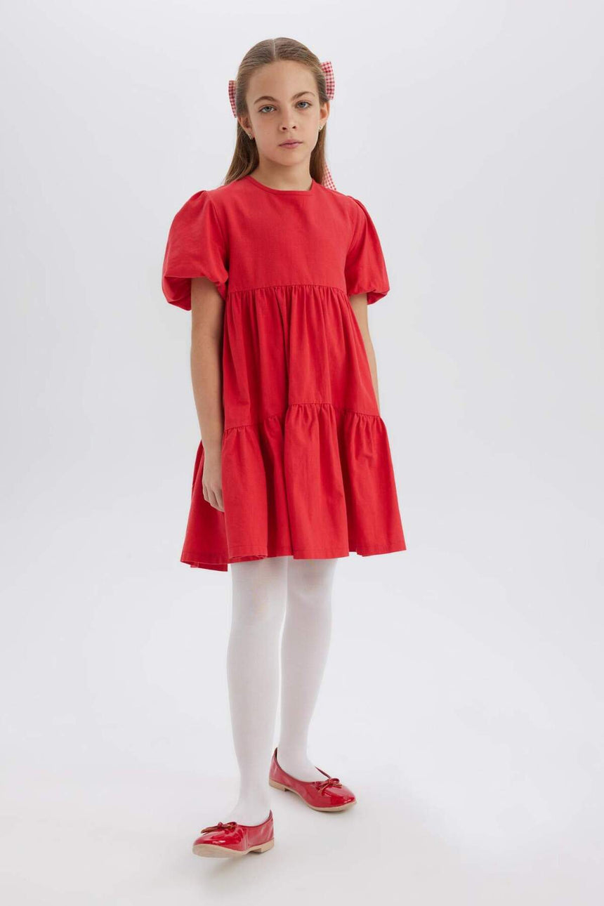 Defacto Çocuk Woven Dress B6927A8 - Kırmızı