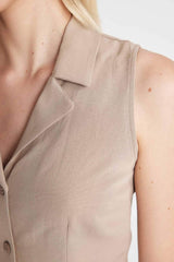Defacto Kadın Sleeveless Shirt A6858Ax - Gri/ Kahverengi