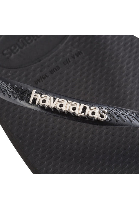 HAVAİANAS SQUARE LOGO METALLIC 4148257 - Siyah