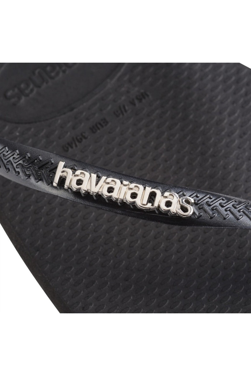HAVAİANAS SQUARE LOGO METALLIC 4148257 - Siyah