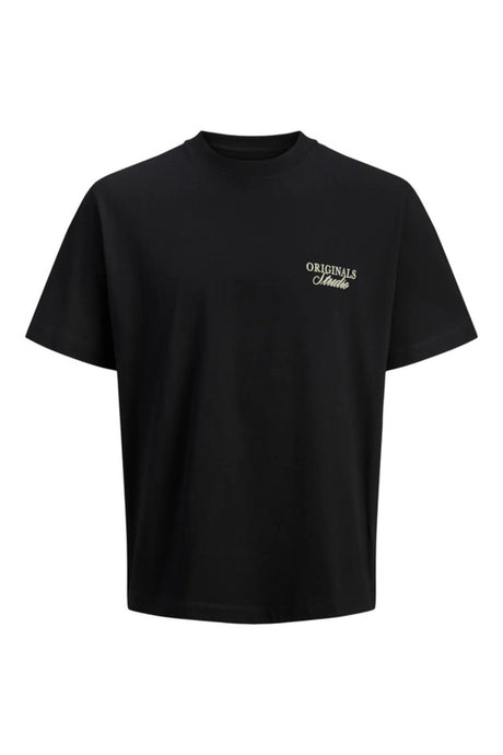 JACK&JONES JORNORREBRO TYPO TEE SS CN SN PLS 12288197 - Siyah
