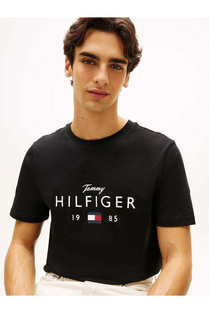 Tommy Hilfiger MW0MW41455 Erkek T-Shirt - Siyah