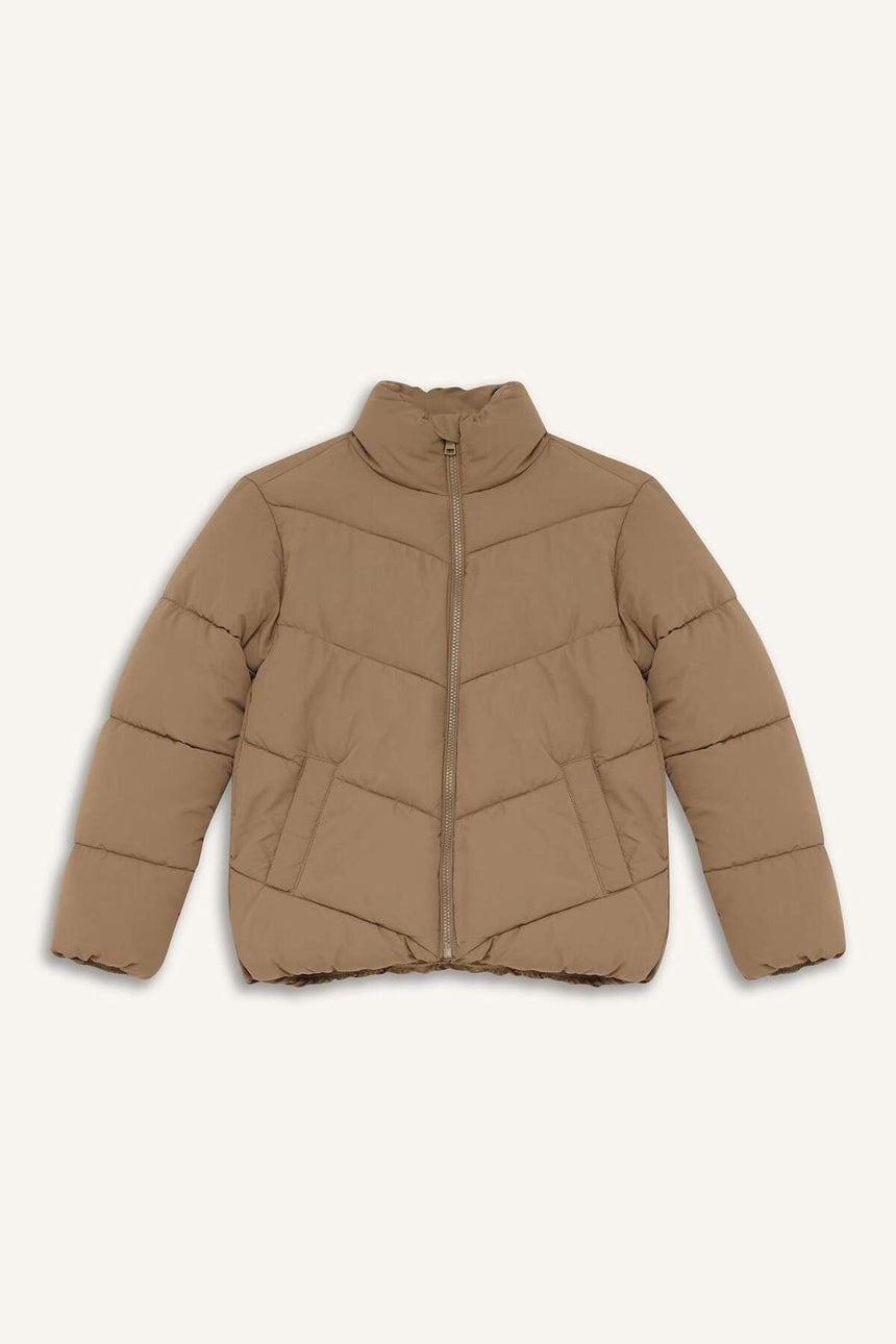 Defacto Çocuk Mont C5391A8 - Gri/ Kahverengi