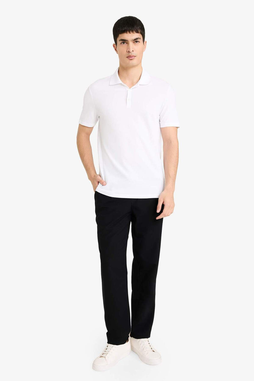 DeFacto M6609AZ Erkek Polo Yaka T-Shirt - Beyaz