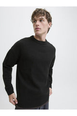 JACK&JONES JJESOHO OLLIE KNIT CREW NECK SN 12278924 - Siyah
