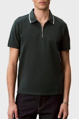 Calvin Klein Erkek SS TIPPED ZIP PIQUE POLO LV04LF214G - Yeşil