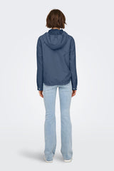 ONLY ONLSKYLAR HOOD SPRING JACKET CC OTW 15218613 - Eskitilmiş Çivit Mavisi