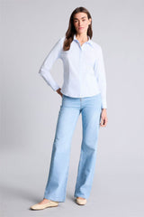Defacto Kadın Woven Top D3172AX - Açık Mavi