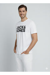JACK&JONES JJECORP LOGO TEE SS O-NECK NOOS 12151955 - Beyaz