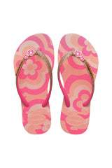 Havaianas Kids Slim Glitter II 4146976 Çocuk Terlik - Pembe