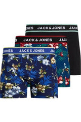 JACK&JONES JACFLOWER TRUNKS 3 PACK.NOOS 12171253 - Siyah