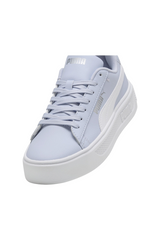 Sporline Puma Smash Platform v3 lila renkli, beyaz tabanlı ve gümüş detaylı unisex spor ayakkabı