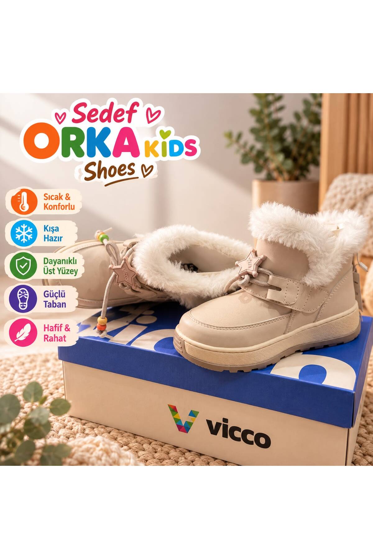 Vicco Bobo Çocuk Bot 946.F26K.206 - Bej/Açık Kahverengi