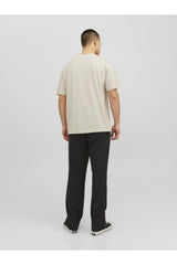 JACK&JONES T-SHIRT MALE KNIT IDF100 12240121 - Bej/ Açık Gri