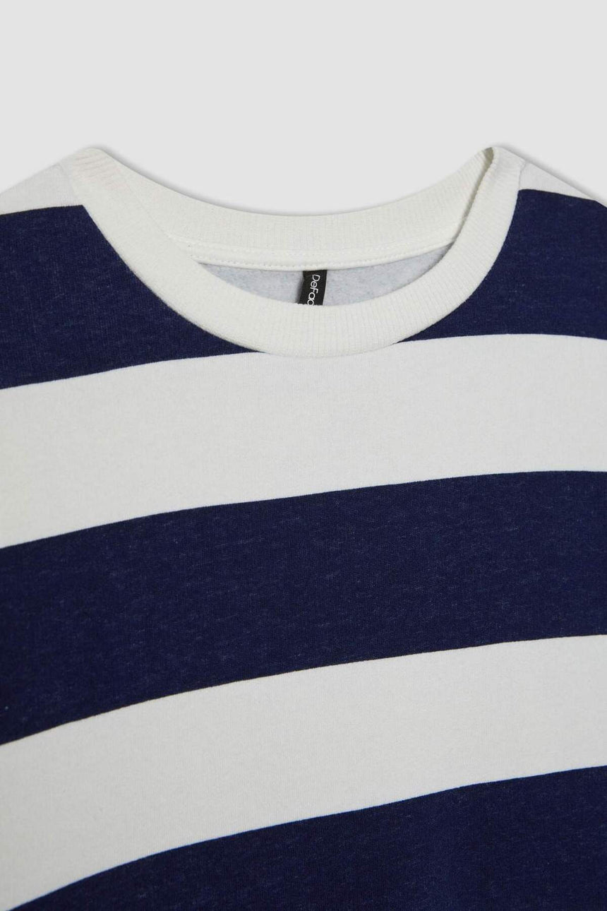 Defacto Kadın Sweat Shirt A1883Ax - Koyu Lacivert