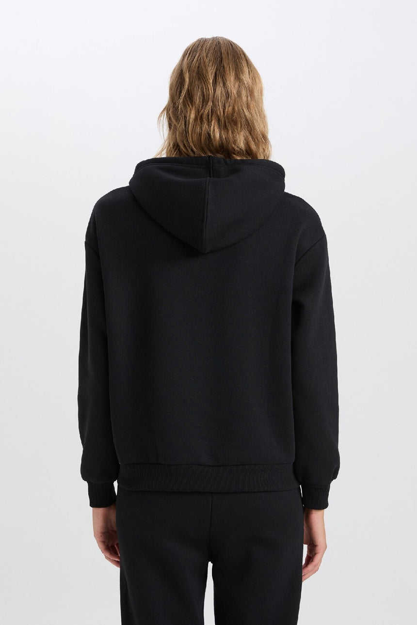 Defacto Kadın Sweat Shirt W8071Az - Siyah