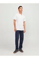 JACK&JONES JJEBASIC POLO SS NOOS 12136516 - Beyaz