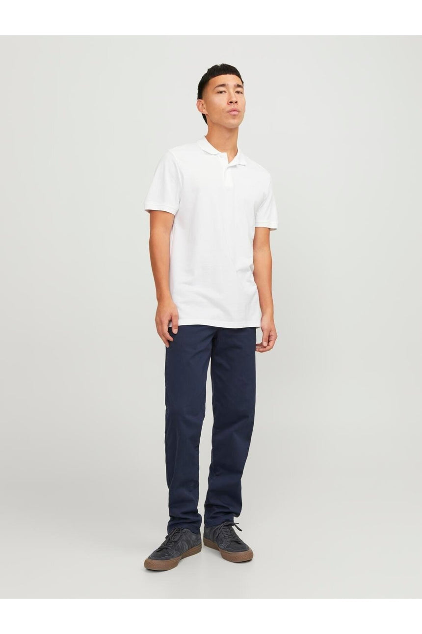 JACK&JONES JJEBASIC POLO SS NOOS 12136516 - Beyaz