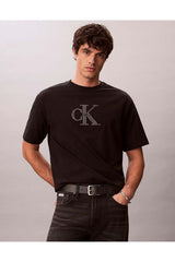 Calvin Klein Erkek SS 16S ELEVATED MONOLOGO TEE LV04RF819G - Siyah