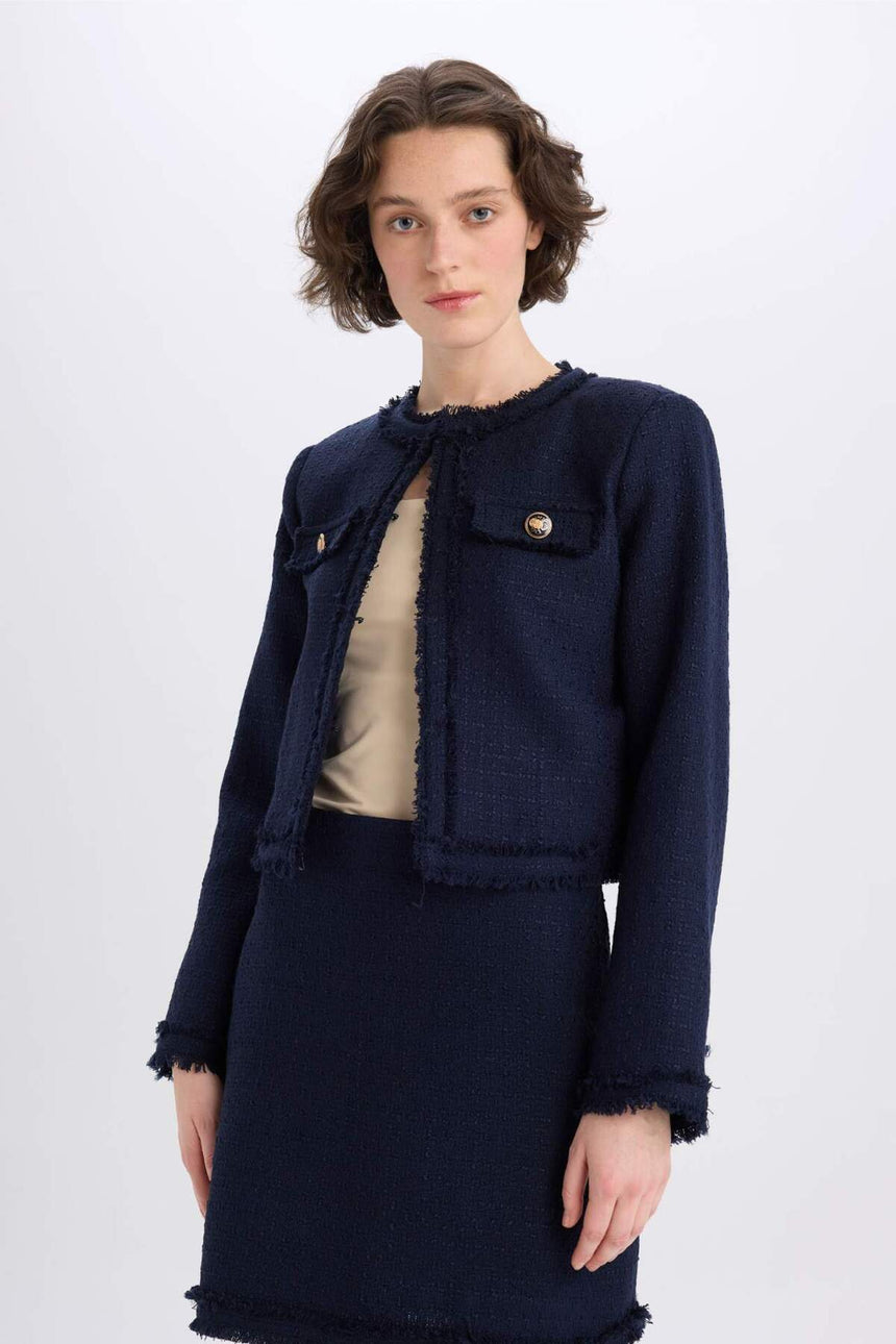 Defacto Kadın Blazer D5040Ax - Koyu Lacivert