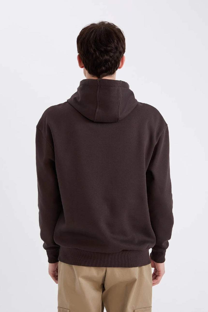 Defacto Erkek Sweat Shirt D0853Ax - Kahverengi