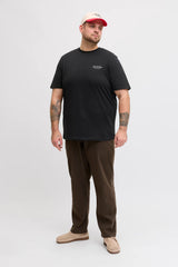 JACK&JONES PLUS JJEARCHIVE GRAPHIC TEE SS ONECK NOOS PLS 12289683 - Siyah