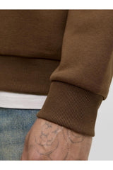 JACK&JONES JJEBRADLEY SWEAT CREW NOOS 12249341 - Kahverengi/ Turuncu