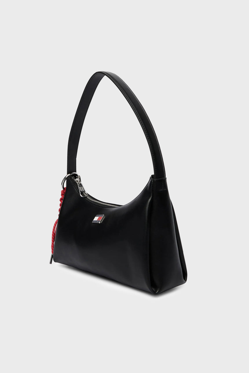 Tommy Hilfiger Kadın TJW CITY CHARM SHOULDER BAG AW0AW18458BDS - Siyah