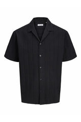 JACK&JONES JJETYSON RESORT SHIRT SS SN 12289457 - Siyah