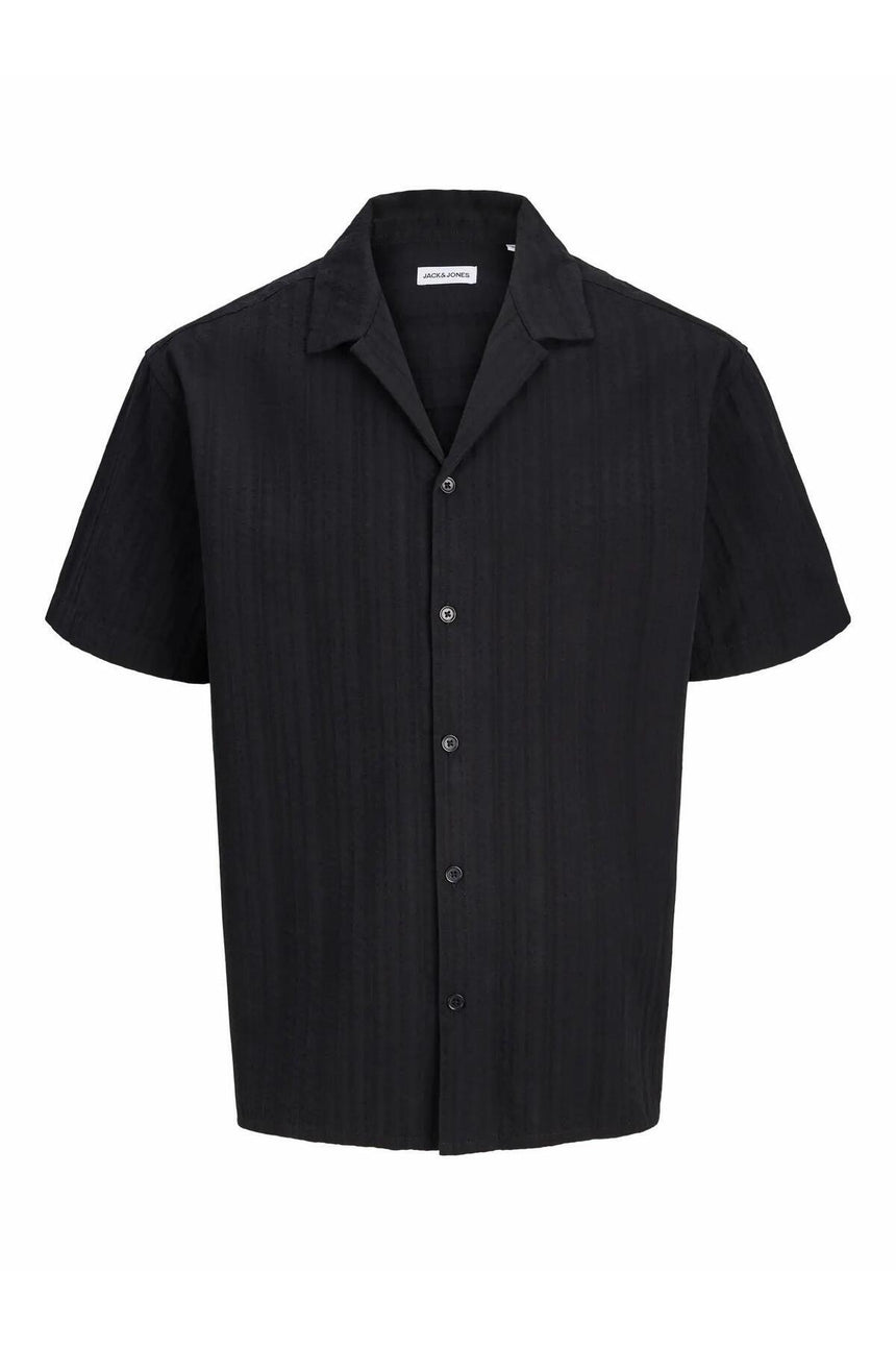 JACK&JONES JJETYSON RESORT SHIRT SS SN 12289457 - Siyah