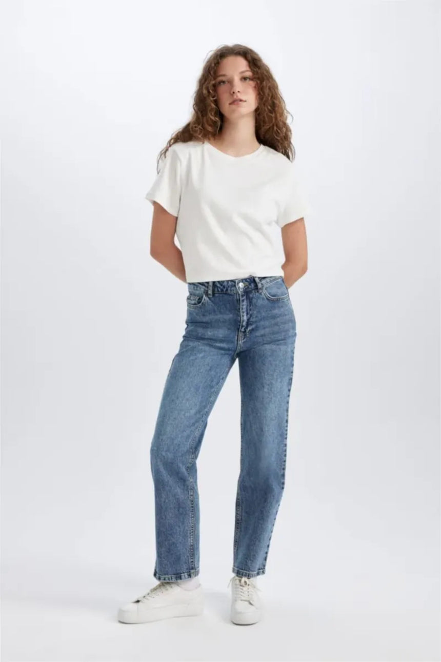 DeFacto Kadın Jean Pantolon D8155AX - Mavi