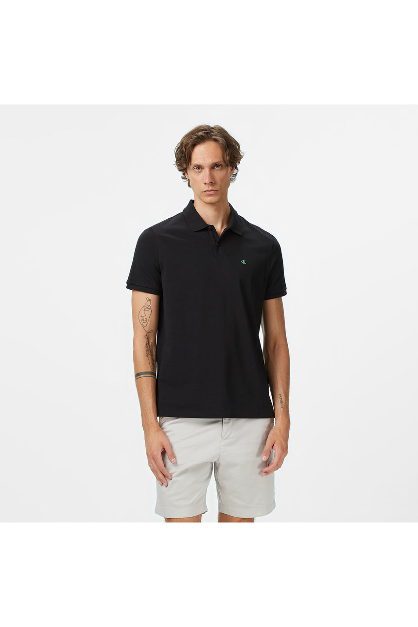 Calvin Klein Erkek SS MONOGRAM PIQUE POLO LV040EM269 - Siyah