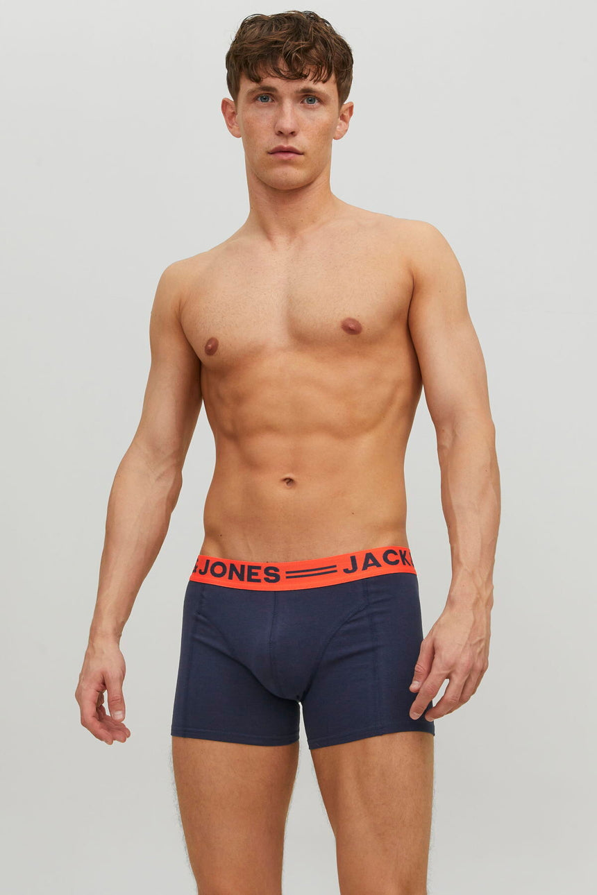 JACK&JONES JACLICHFIELD TRUNKS 3 PACK NOOS 12113943 - Koyu Kırmızı