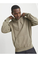 JACK&JONES JJECHARGE FADED SWEAT HOOD NOOS 12268272 - Gümüş