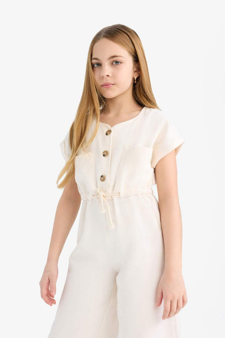 Defacto Çocuk Jump Suit D9308A8 - Ekru