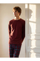 LC Waikiki Erkek Pijama Takımı S68815H8 - Bordo