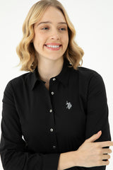 US POLO ASSN BAYAN DOKUMA GÖMLEK 1671629 - Siyah