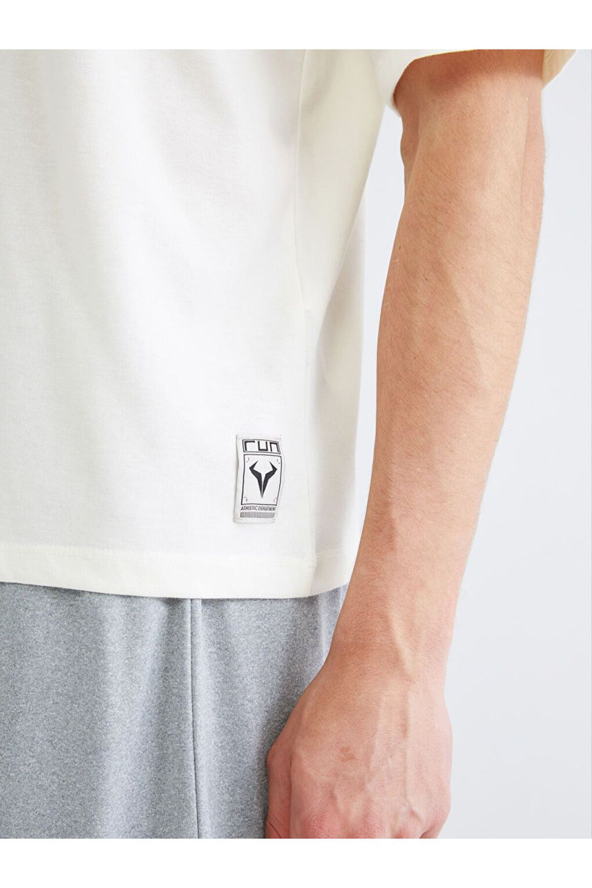 LC Waikiki Erkek Kısa Kollu Oversize T-Shirt W5KD03C8 - Ekru