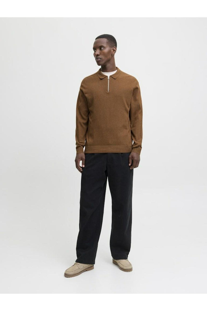 JACK&JONES PULLOVER 12268210 - Kahverengi/ Turuncu