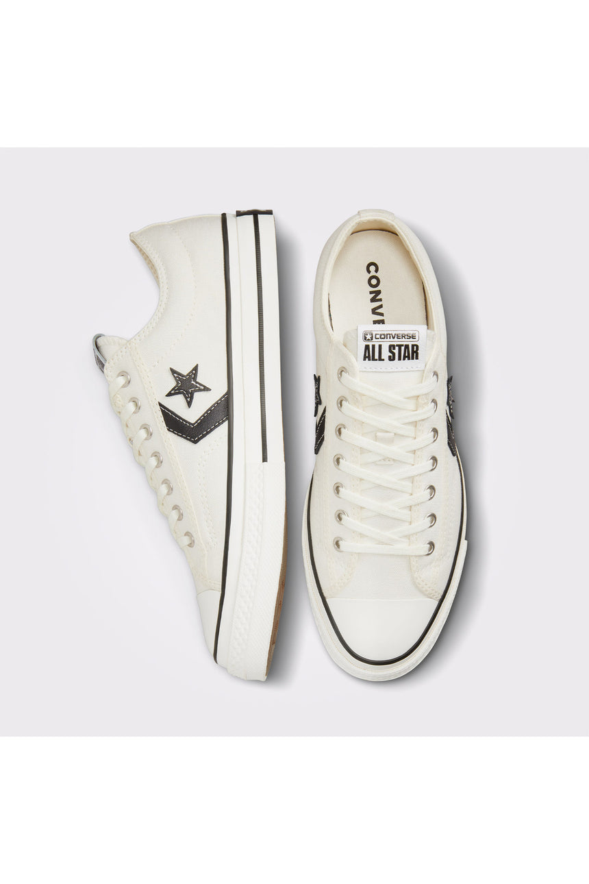 Converse Star Player 76 Premium Canvas A01608C.102 - Eskitilmiş Beyaz/ Siyah