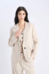 Defacto Kadın Blazer B0490Ax - Açık Kahve