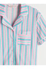 LC Waikiki Kadın Çizgili Şortlu Pijama Takımı S6BS24B8 - Karışık