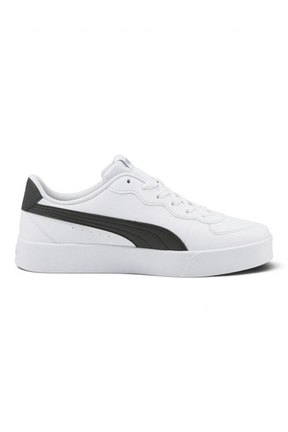 Sporline beyaz ve siyah detaylı, yüksek tabanlı, bağcıklı Puma Skye Clean kadın günlük spor ayakkabı