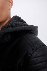 Defacto Erkek Pu Mont N9693Az - Siyah