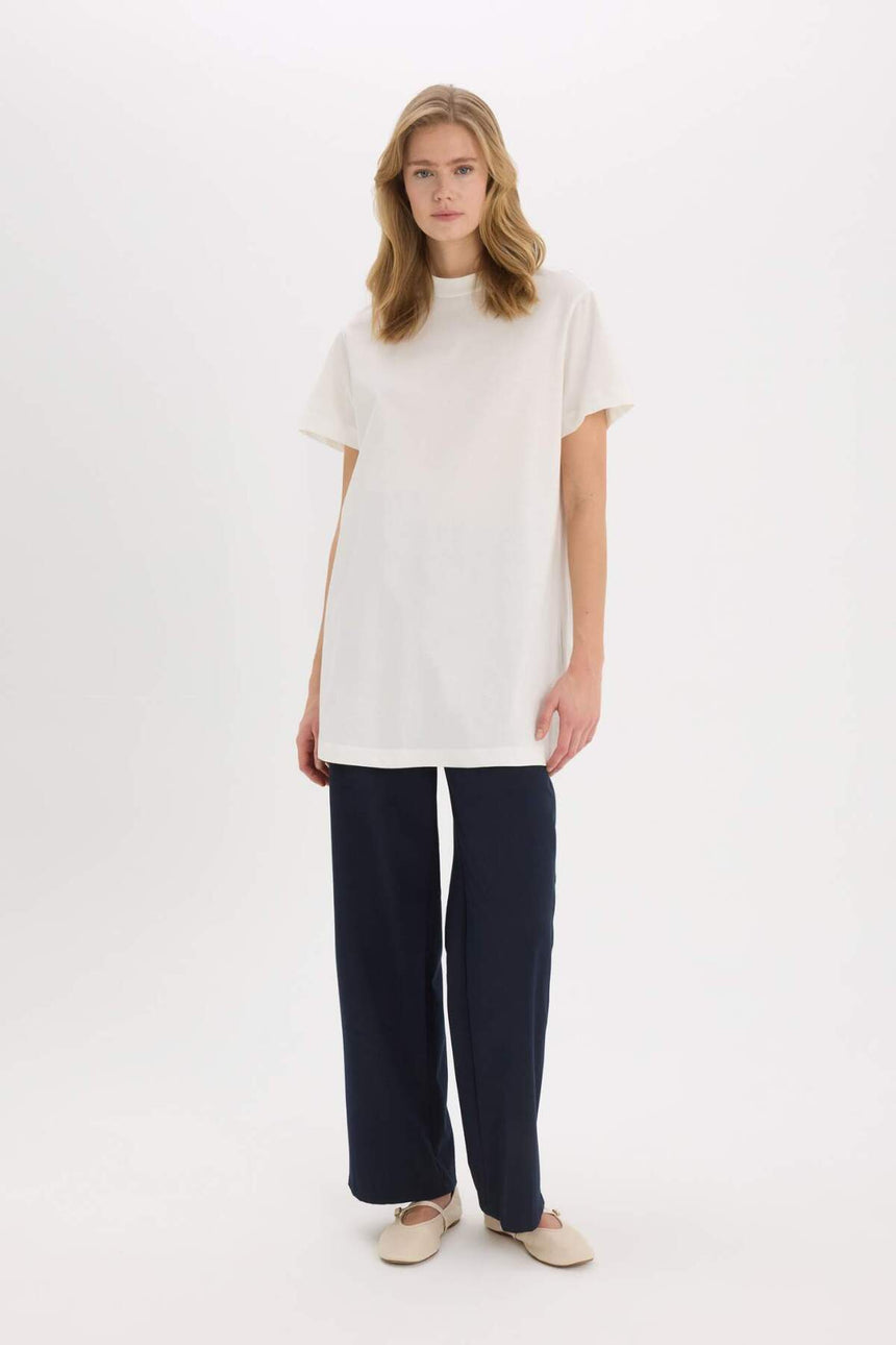 Defacto Kadın Short Sleeve Tunic A8351Ax - Ekru