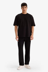 DeFacto F9856AX Erkek T-Shirt - Siyah